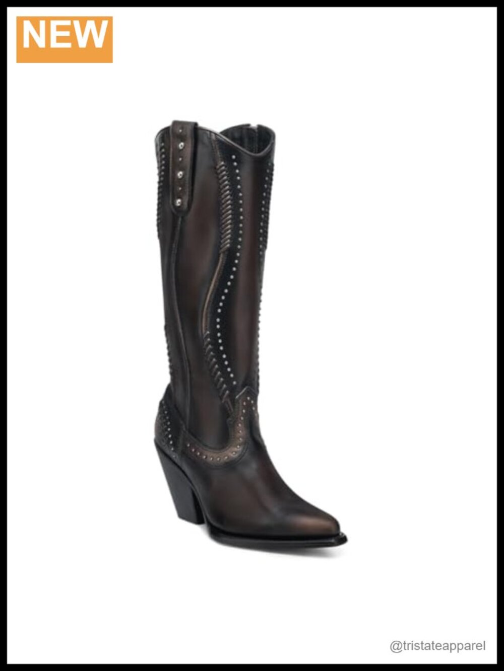 Cuadra Women's Tall Knee-High Western Boots Genuine Leather Hand-Woven